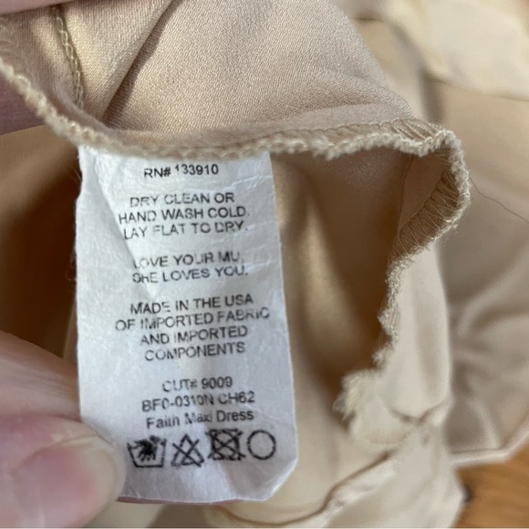 Show me your Mumu faith maxi dress Champagne bridesmaid XS - Picture 7 of 8